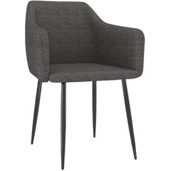 Jídelní židle 2 ks tmavě šedé textil (323115)