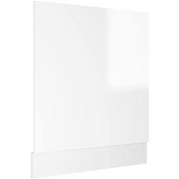 Panel na myčku bílý vysoký lesk 59,5×3×67 cm dřevotříska 802567
