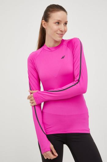 Běžecké triko s dlouhým rukávem 4F růžová barva