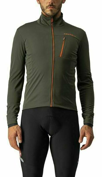 Castelli Go Bunda Military Green/Fiery Red L