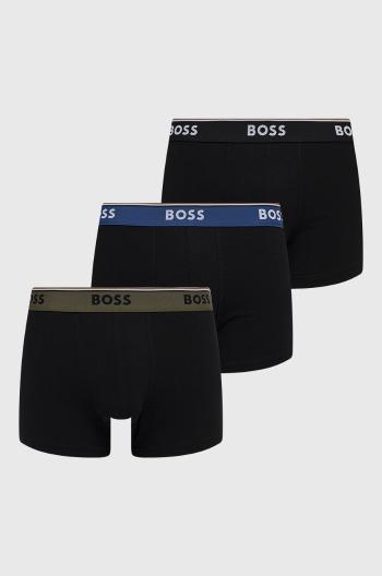 Boxerky BOSS (3-pak) pánské, černá barva