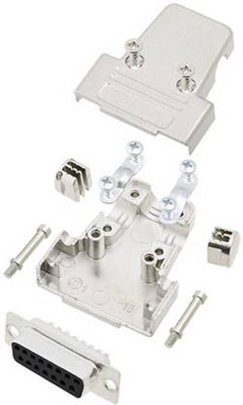 Sada D-SUB zásuvková lišta TRU COMPONENTS TCTRIM15DMSK, 180 °, pólů 15, pájecí kalíšek, 1 ks