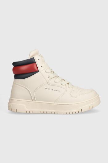 Dětské sneakers boty Tommy Hilfiger béžová barva