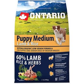 Ontario Puppy Medium Lamb & Rice 2,25kg (8595091780129)