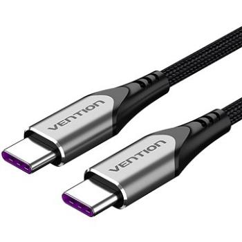 Vention Type-C (USB-C) 2.0 (M) to USB-C (M) 100W / 5A Cable 1.5M Gray Aluminum Alloy Type (TAEHG)