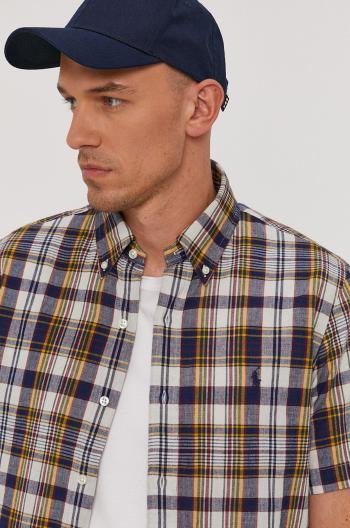 Bavlněné tričko Polo Ralph Lauren pánské, regular, s límečkem button-down