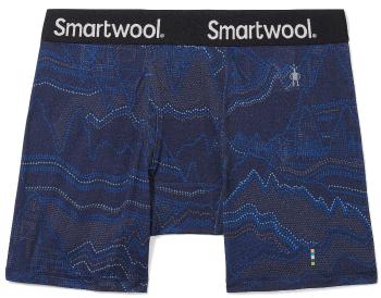 Smartwool MERINO PRINT BOXER BRIEF BOXED deep navy digital summit print Velikost: XL spodní prádlo