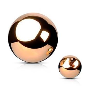 Šperky4U Ocelová náhradní kulička 1,2 x  3 mm, barva růžové zlato - ND01010RD-1203