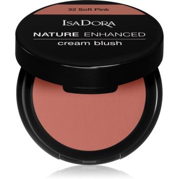 IsaDora Nature Enhanced Cream Blush kompaktní tvářenka se štětcem a zrcátkem odstín Soft Pink