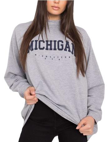 šedá mikina s nápisem michigan vel. L/XL