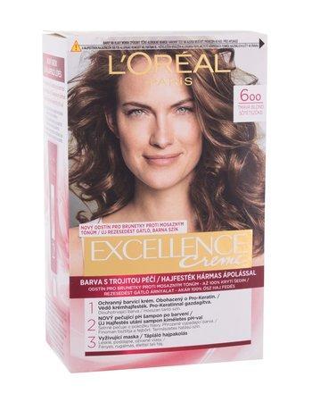 L´Oréal Paris Permanentní barva na vlasy Excellence Creme 6 Tmavá blond, 48ml, 600, Natural, Dark, Blonde