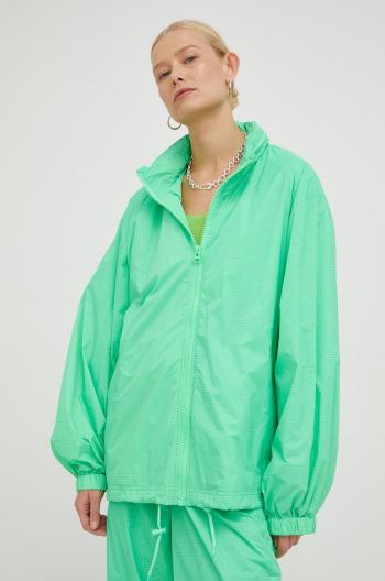 Bunda American Vintage dámská, zelená barva, přechodná