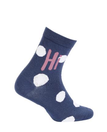 Dívčí ponožky se vzorem WOLA HI PUNTÍKY modré Velikost: 36-38