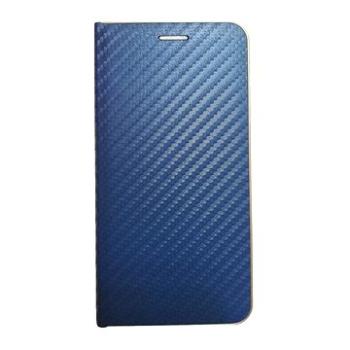 R2Invest Kožené pouzdro CARBON pro Samsung Galaxy J6+ J610 - modré (RI0061)