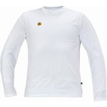 Cerva Antistatické tričko s dlouhým rukávem NOYO ESD - Bílá | XS