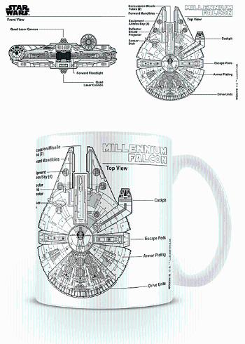 Hrnek Star Wars (Millenium Falcon sketch), 315 m