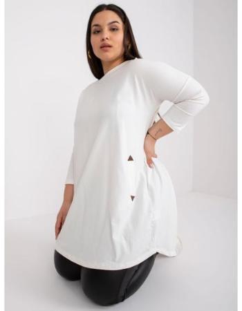 Dámská tunika plus size s kapsami ALINE ecru 