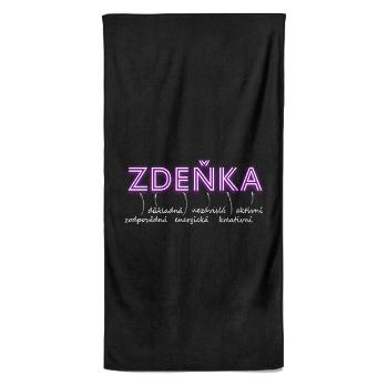 Osuška Ženská jména – NEON (Jméno: Zdeňka, Velikost osušky: 70x140cm)