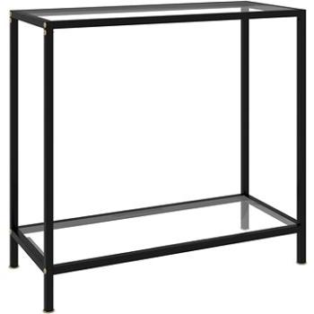Konzolový stolek transparentní 80 × 35 × 75 cm tvrzené sklo (322831)