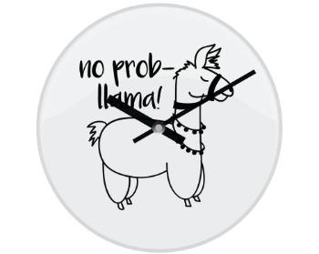 Hodiny skleněné No prob llama