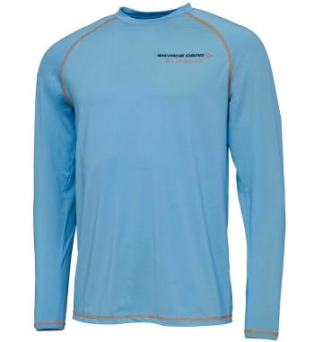 Savage gear triko aqua uv long sleeve tee s bonnie blue - l