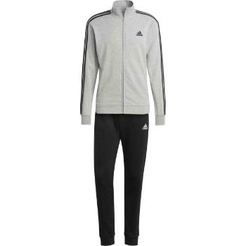 adidas BASIC 3-STRIPES FRENCH TERRY TRACK SUIT Pánská sportovní souprava, šedá, velikost