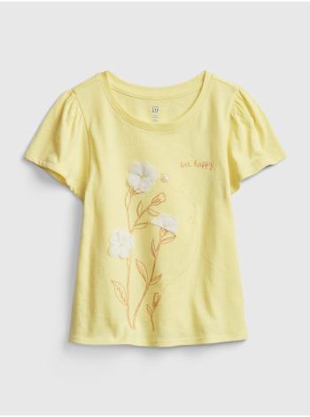 Žluté holčičí dětské tričko GAP est gr