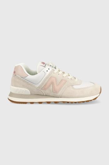 Sneakers boty New Balance U574re2 béžová barva