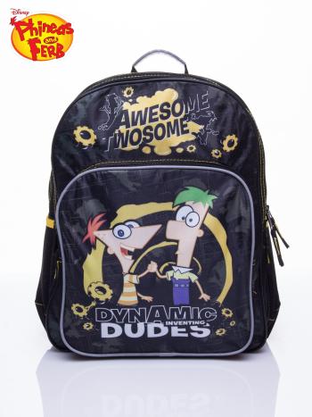 ČERNÝ ŠKOLNÍ BATOH S MOTIVEM PHINEAS A FERB DFG-162-BLACK Velikost: ONE SIZE