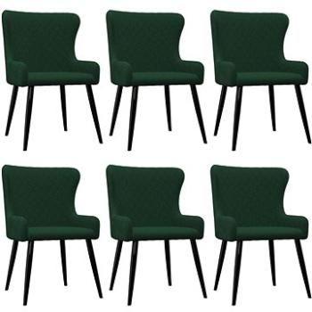 Jídelní židle 6 ks zelené samet (279164)