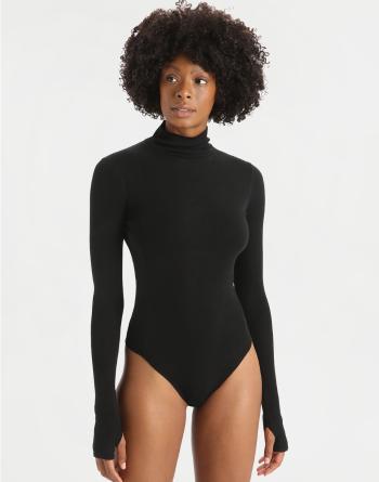 Tričko Icebreaker W Queens LS High Neck Bodysuit Black