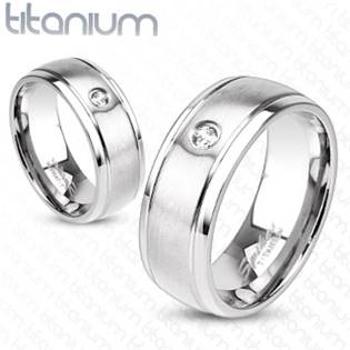 Spikes USA TT1020 Pánský snubní prsten titan - velikost 70 - TT1020-70