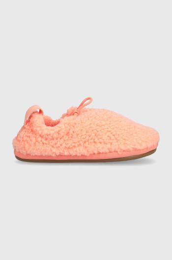 Dětské papuče UGG T PLUSHY SLIPPER oranžová barva