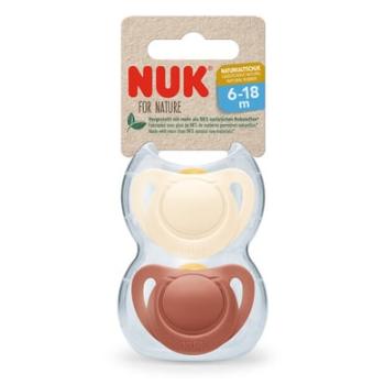 NUK Dudlík pro Nature Latex 6-18 měsíců červený / krémový 2-pack