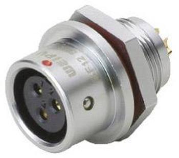 Deltron Connectors DELMSF1212/S5, kulatý konektor DIN, Provedení konektoru: zásuvka, vestavná IP67, mosaz, pochromovaná, pólů 5, 1 ks