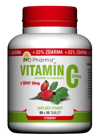 Bio Pharma Vitamín C 500mg s šípky 90+30 tablet 120 tablet