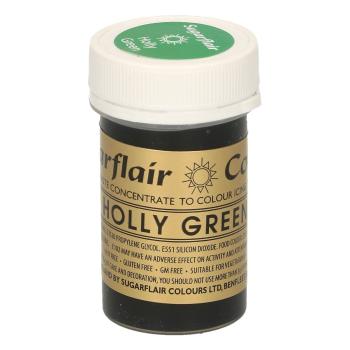 Sugarflair Colors Gelová jedlá barva zelená - Holly Green 25 g