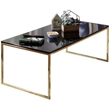 Brüxxi Konferenční stolek Bisa, 120 cm, černá / zlatá (SP1000856)