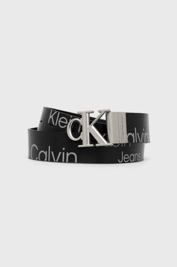 Kožený pásek Calvin Klein Jeans dámský, černá barva