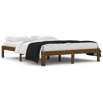 Rám postele medově hnědý masivní dřevo 150 × 200 cm King Size, 810373 (810373)