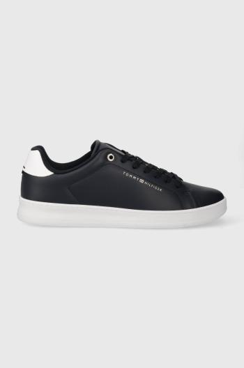 Kožené sneakers boty Tommy Hilfiger COURT CUPSOLE LEATHER GOLD tmavomodrá barva, FM0FM04829