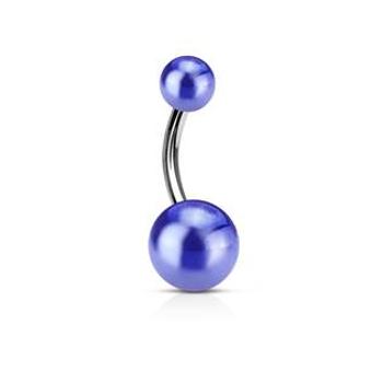 Šperky4U Piercing do pupíku - banánek metalické barvy - BA0003-B