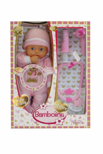 Miminko Bambolina Amore 33 cm a doktorský set