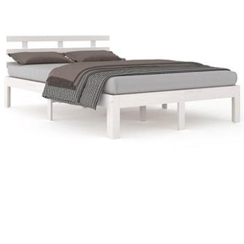 Rám postele bílý masivní dřevo 200 × 200 cm, 814775 (814775)