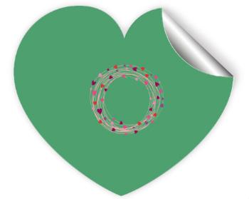 Samolepky srdce - 5 kusů Srdcový kruh