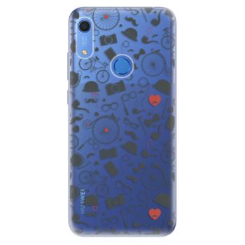 Odolné silikonové pouzdro iSaprio - Vintage Pattern 01 - black - Huawei Y6s