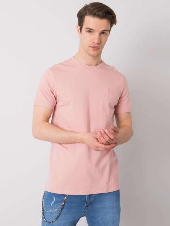 SVĚTLE RŮŽOVÉ PÁNSKÉ BASIC TRIČKO TSKK-Y21-0000145-PINK Velikost: 2XL