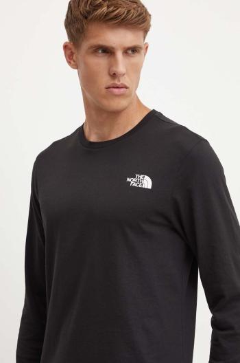 Tričko s dlouhým rukávem The North Face L/S Easy Tee černá barva, s potiskem, NF0A8A6FJK31