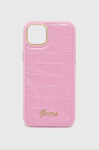 Obal na telefon Guess iPhone 14 Plus 6,7'' růžová barva