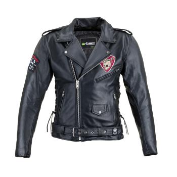 Kožená moto bunda W-TEC Black Heart Perfectis  černá  5XL